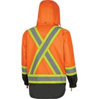 Parka de s&eacute;curit&eacute; d'hiver imperm&eacute;able 7-en-1 5056 Pioneer Yukon, Polyester, Noir/Orange haute visibilit&eacute;, T-petit Northern Industrial Supply Inc.