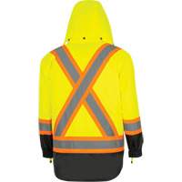 Parka de s&eacute;curit&eacute; d'hiver imperm&eacute;able 7-en-1 5057 Pioneer Yukon, Polyester, Noir/Jaune lime haute visibilit&eacute;, T-petit Northern Industrial Supply Inc.