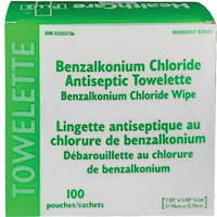 BZK Benzalkonium Chloride Towelette, Towelette, Antiseptic Northern Industrial Supply Inc.