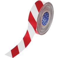 ToughStripe&reg; Max Floor Marking Tape, 2" x 100', Polyester, Red and White Northern Industrial Supply Inc.