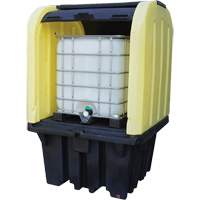 Yellow Roll Top Hardcover Spill Pallet, 65" L x 65" W x 101" H, 5000 lbs. Load Capacity Northern Industrial Supply Inc.