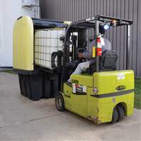 Yellow Roll Top Hardcover Spill Pallet, 65" L x 65" W x 101" H, 5000 lbs. Load Capacity Northern Industrial Supply Inc.