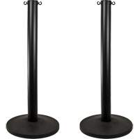 Industrial Stanchion, 37" High, Black Northern Industrial Supply Inc.
