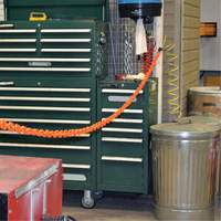 Magnetic Chain Barrier Warehouse Kit, Orange, 2" Link, 15' Length Northern Industrial Supply Inc.