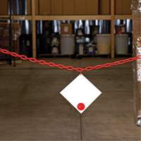 Plastic Barrier Chain, Green, 2" Link, 100' Length Northern Industrial Supply Inc.