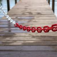 Bicolour Plastic Barrier Chain, Green/White, 2" Link, 500' Length Northern Industrial Supply Inc.