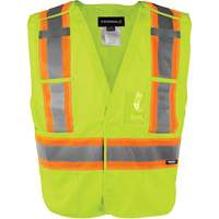 Gilet haute visibilit&eacute; &agrave; d&eacute;tachement rapide en 5 points, Orange haute visibilit&eacute;, Moyen/Petit, Polyester Northern Industrial Supply Inc.