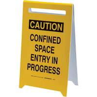 "Caution Confined Space Entry In Progress" Floor Sign, English Northern Industrial Supply Inc.