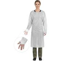 Blouse CoverMe avec passe-pouces, Taille unique, Blanc, Poly&eacute;thyl&egrave;ne Northern Industrial Supply Inc.