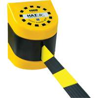 HAZLOK Safety Barrier System, Plastic, Magnetic Mount, 30', Black and Yellow Tape Northern Industrial Supply Inc.