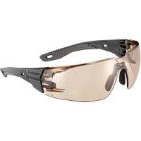 Lunettes de s&eacute;curit&eacute; RUSH+ 2.0 avec monture noire et grise, M/G, Lentille Cuivre, Antibu&eacute;e/Anti-&eacute;gratignures, ANSI Z87+ Northern Industrial Supply Inc.