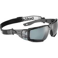 Lunettes de s&eacute;curit&eacute; RUSH+ 2.0 XP avec monture noire et grise, M/G, Lentille Fum&eacute;e, Antibu&eacute;e/Anti-&eacute;gratignures, ANSI Z87+ Northern Industrial Supply Inc.