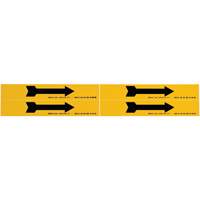 Arrow Pipe Marker, Self-Adhesive, 1-1/8" H x 7" W, Black on Yellow Northern Industrial Supply Inc.