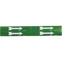 Arrow Pipe Markers, Self-Adhesive, 1-1/8" H x 7" W, White on Green Northern Industrial Supply Inc.