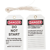 &eacute;tiquettes de verrouillage, Plastique, 3" la x 5-3/4" h, Anglais Northern Industrial Supply Inc.