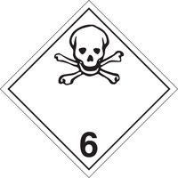Toxic Materials TDG Placard, Adhesive Vinyl Northern Industrial Supply Inc.