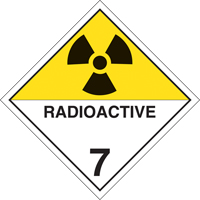 Radioactive Materials TDG Placard, Adhesive Vinyl Northern Industrial Supply Inc.