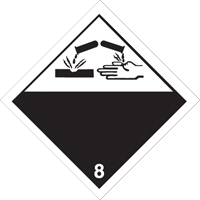 Corrosive Materials TDG Placard, Aluminum Northern Industrial Supply Inc.