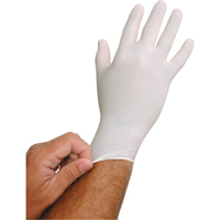 QRP BioTek&reg; Disposable Gloves, Large, Latex, 6-mil, Powder-Free, White Northern Industrial Supply Inc.