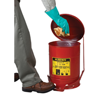 Oily Waste Cans, FM Approved/UL Listed, 2 US gal., Red Northern Industrial Supply Inc.