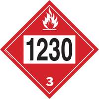 Plaque-&eacute;tiquette TMD 1230 pour m&eacute;thanol, Plastique Northern Industrial Supply Inc.