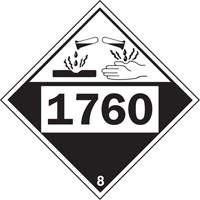 Plaque-&eacute;tiquette TMD 1760 pour mat&eacute;riaux corrosifs phosphate d'aluminium, Plastique Northern Industrial Supply Inc.