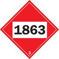 Plaque-&eacute;tiquette TMD 1863 pour liquide inflammable carburant aviation, Plastique Northern Industrial Supply Inc.
