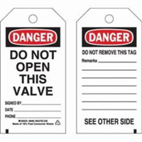 Self-Laminating Safety Tags, Polyester, 3" W x 5-3/4" H, English Northern Industrial Supply Inc.