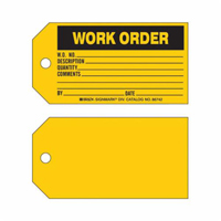 &eacute;tiquette Work Order, Papier, 5-3/4" la x 3" h, Anglais Northern Industrial Supply Inc.