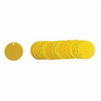 &eacute;tiquettes rondes vierges pour vannes, Aluminium, 1,5" dia. Northern Industrial Supply Inc.