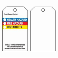 Right-To-Know Tags, Polyester, 3" W x 5-3/4" H, English Northern Industrial Supply Inc.
