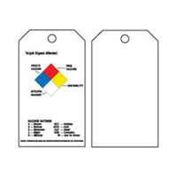 Right-To-Know Tags, Polyester, 3" W x 5-3/4" H, English Northern Industrial Supply Inc.