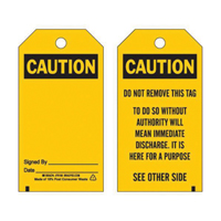 Accident Prevention Tags, Polyester, 3" W x 5-3/4" H, English Northern Industrial Supply Inc.