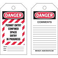 &eacute;tiquettes Confined Space, Polyester, 3" la x 5-3/4" h, Anglais Northern Industrial Supply Inc.