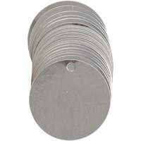 &eacute;tiquettes vierges inscriptibles pour vannes, Acier inoxydable, 2" dia. Northern Industrial Supply Inc.