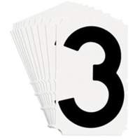 Quick-Align&reg; Individual Gothic Number and Letter Labels, 3, 4" H, Black Northern Industrial Supply Inc.