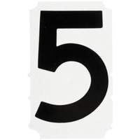 Quick-Align&reg; Individual Gothic Number and Letter Labels, 5, 4" H, Black Northern Industrial Supply Inc.
