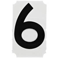 Quick-Align&reg; Individual Gothic Number and Letter Labels, 6, 4" H, Black Northern Industrial Supply Inc.