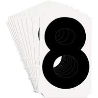 Quick-Align&reg; Individual Gothic Number and Letter Labels, 8, 4" H, Black Northern Industrial Supply Inc.