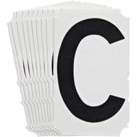 Quick-Align&reg; Individual Gothic Number and Letter Labels, C, 4" H, Black Northern Industrial Supply Inc.