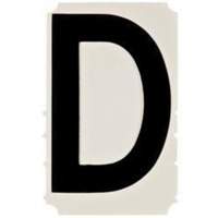 Quick-Align&reg; Individual Gothic Number and Letter Labels, D, 4" H, Black Northern Industrial Supply Inc.