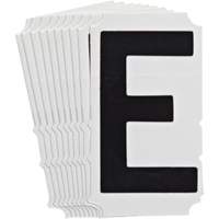 Quick-Align&reg; Individual Gothic Number and Letter Labels, E, 4" H, Black Northern Industrial Supply Inc.