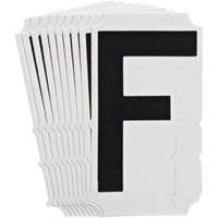 Quick-Align&reg; Individual Gothic Number and Letter Labels, F, 4" H, Black Northern Industrial Supply Inc.