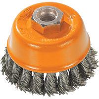 Knot-Twisted Wire Cup Brush, 3" Dia. x 5/8"-11 Arbor Northern Industrial Supply Inc.