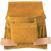 Tool Pouch, Nail & Screw Holder, Leather, 6 Pockets Northern Industrial Supply Inc.
