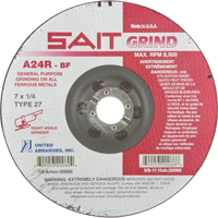 A24R Long Life Grinding Wheel, 7" x 1/4", 7/8" Arbor, Aluminum Oxide, Type 27 Northern Industrial Supply Inc.