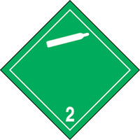 &eacute;tiquettes d'exp&eacute;dition TMD, Classe 2,2, Gaz ininflammables & non-toxiques, Vinyle Northern Industrial Supply Inc.