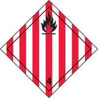 &eacute;tiquettes d'exp&eacute;dition TMD, Classe 4,1, Solides inflammables, Vinyle Northern Industrial Supply Inc.