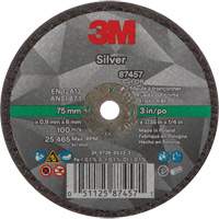 Meule &agrave; tronçonner Silver, 3" x 0,04", Arbre de 1/4"-28, Type 1, C&eacute;ramique, 25645 Tr/min Northern Industrial Supply Inc.