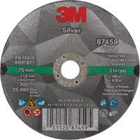 Meule &agrave; tronçonner Silver, 3" x 0,06", Arbre de 3/8"-24, Type 1, C&eacute;ramique, 25645 Tr/min Northern Industrial Supply Inc.